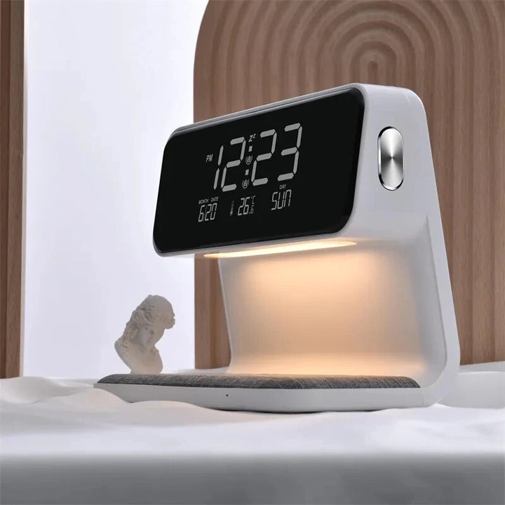 3 In 1 Alarm Clock Wireless Charger Lamp