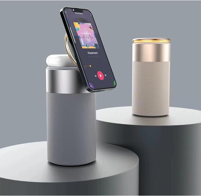 3 in 1 Multi-Function Speaker With Wireless Chargers & Lamp